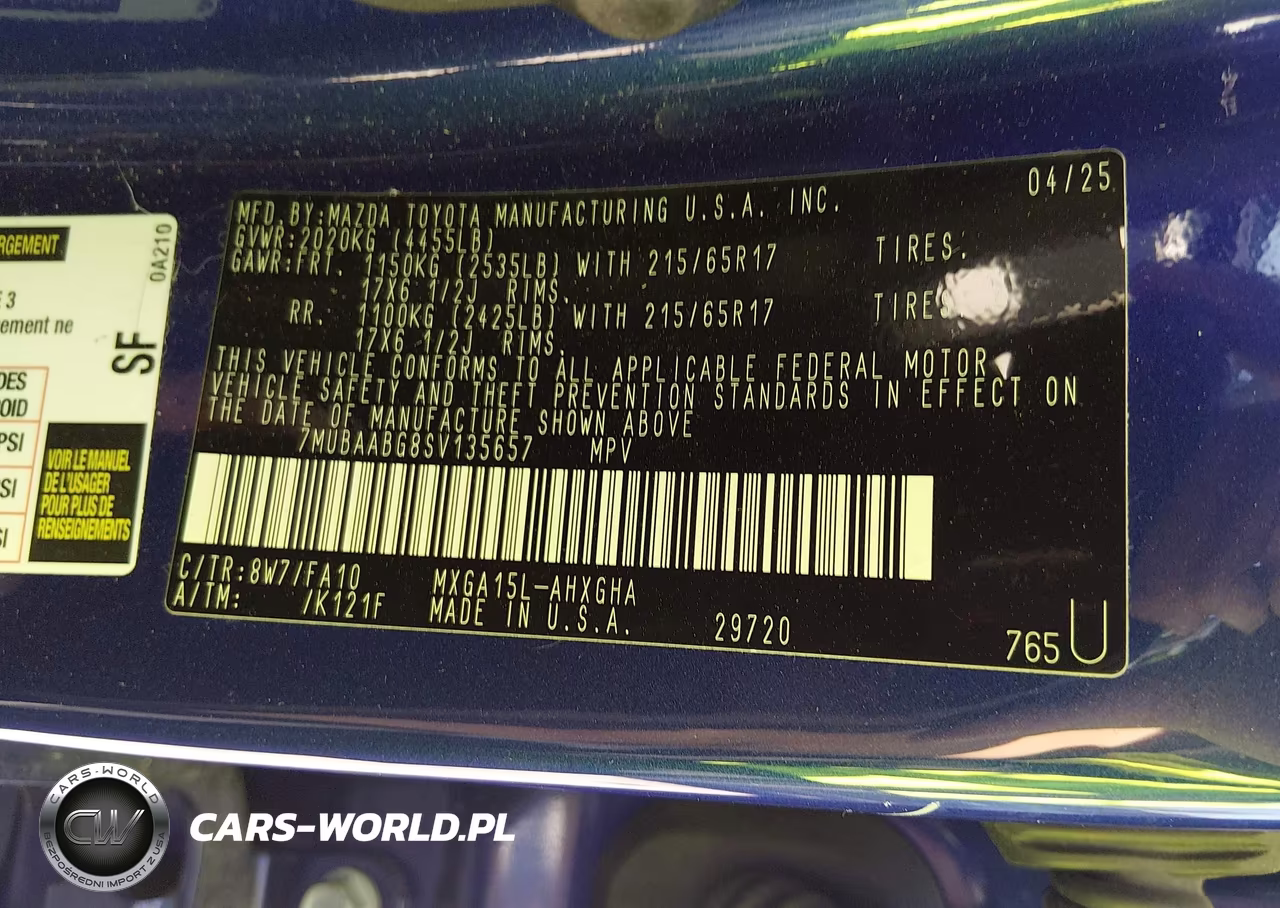 2025 Toyota Corolla Cross Le VIN:7MUBAABG8SV135657 - 9
