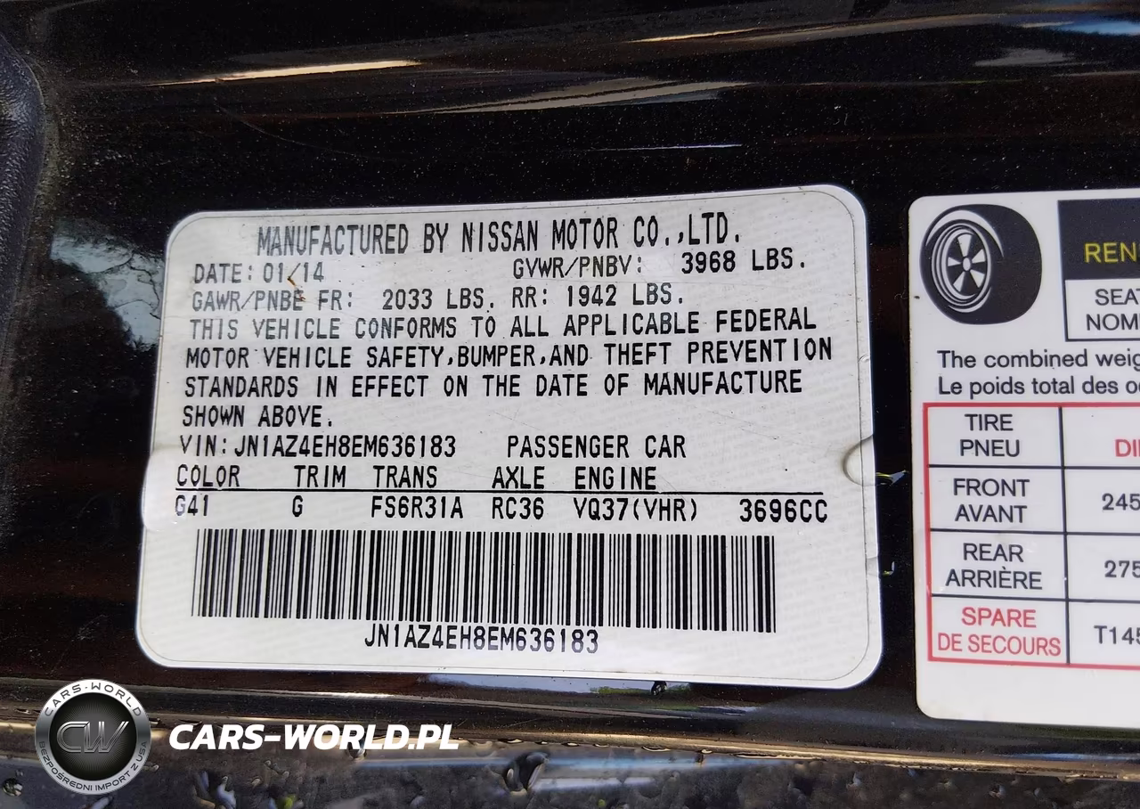 2014 Nissan 370Z Touring VIN:JN1AZ4EH8EM636183 - 9