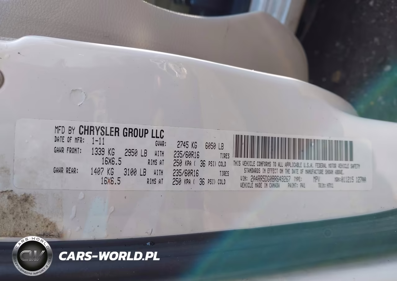 2011 Chrysler Town & Country Touring VIN:2A4RR5DG0BR649267 - 9