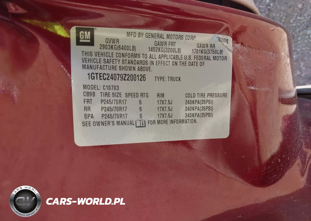 2009 GMC Sierra 1500 Sle VIN:1GTEC24079Z200126 - 9