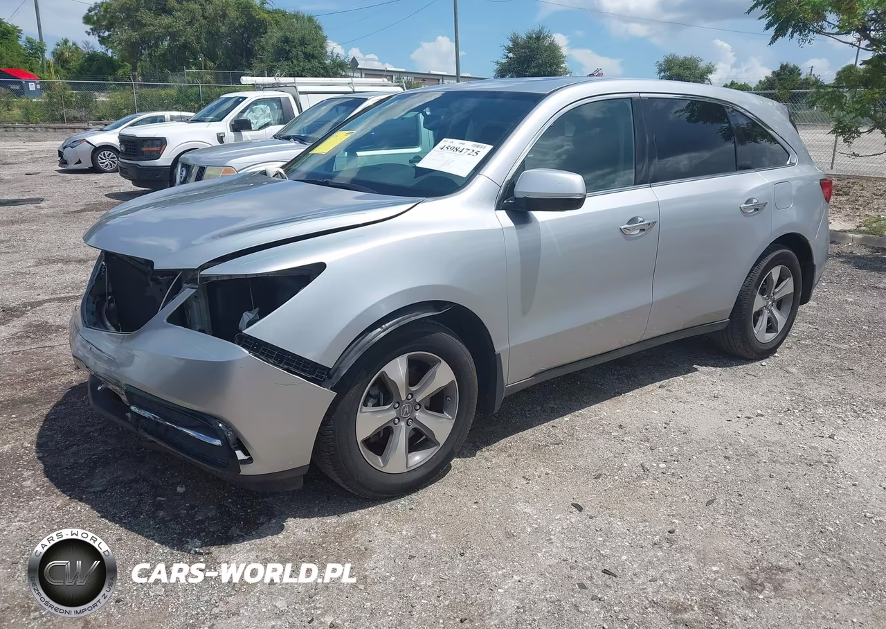 2014 Acura Mdx VIN:5FRYD3H25EB013624 - 2