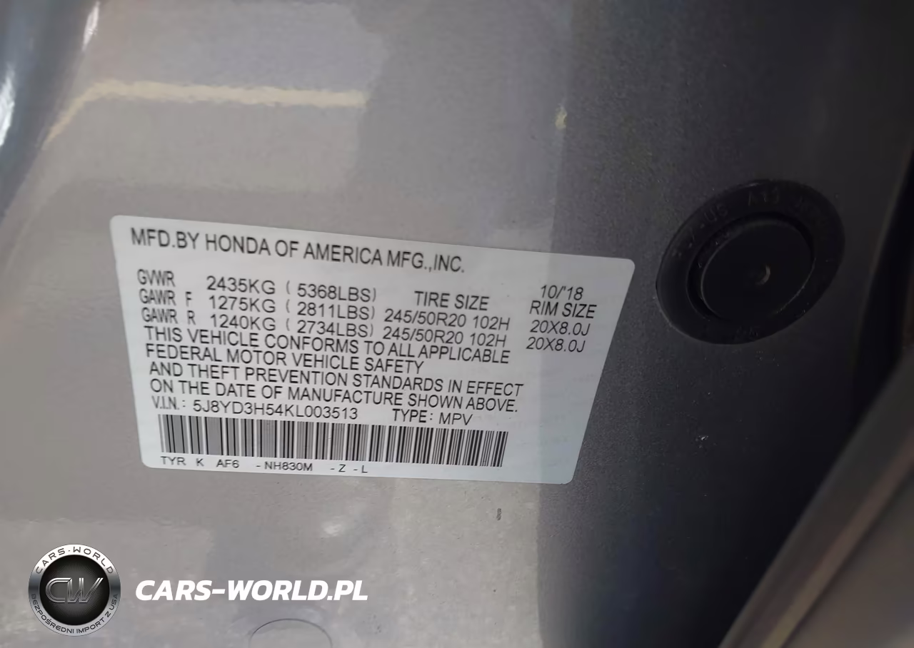 2019 Acura Mdx Tech Pkg VIN:5J8YD3H54KL003513 - 9