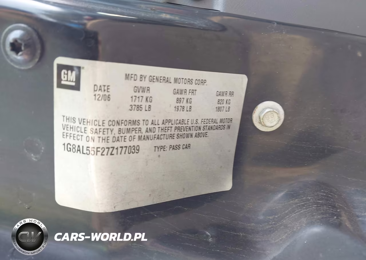2007 Saturn Ion 3 VIN:1G8AL55F27Z177039 - 9