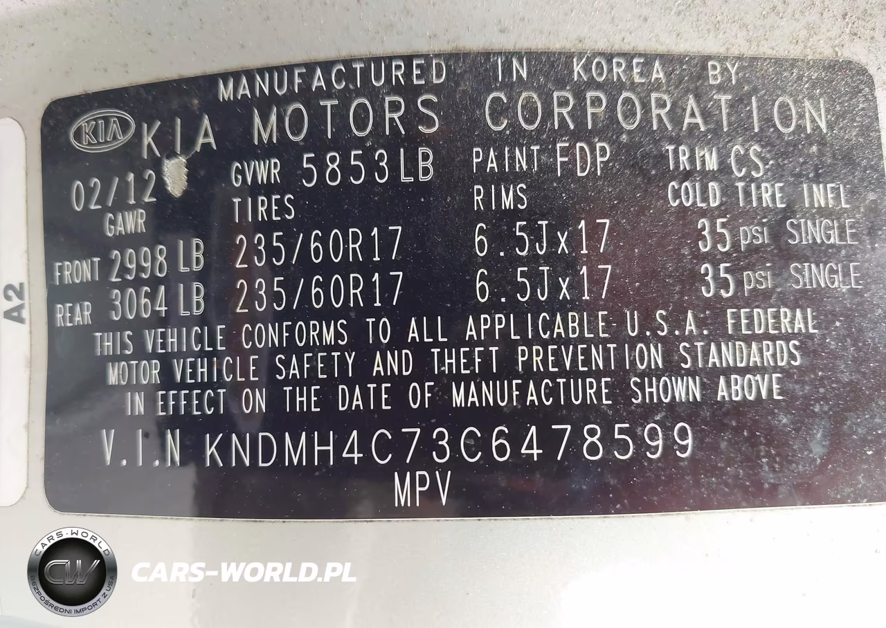 2012 Kia Sedona Ex VIN:KNDMH4C73C6478599 - 9
