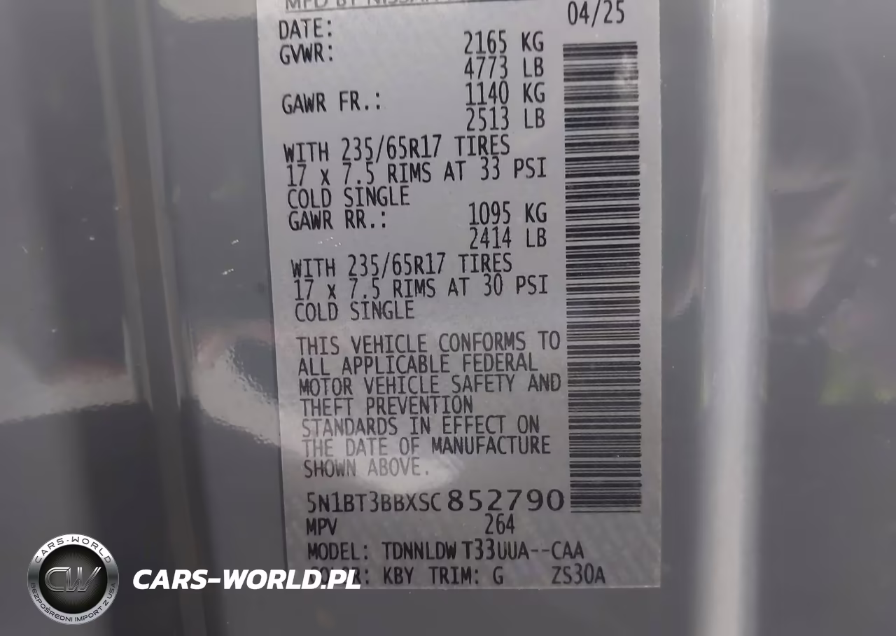 2025 Nissan Rogue Rock Creek VIN:5N1BT3BBXSC852790 - 9