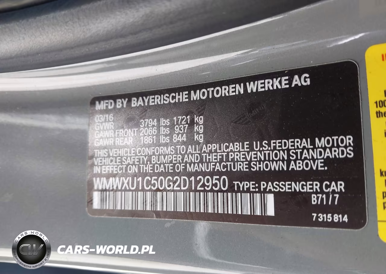 2016 Mini Hardtop Cooper VIN:WMWXU1C50G2D12950 - 9