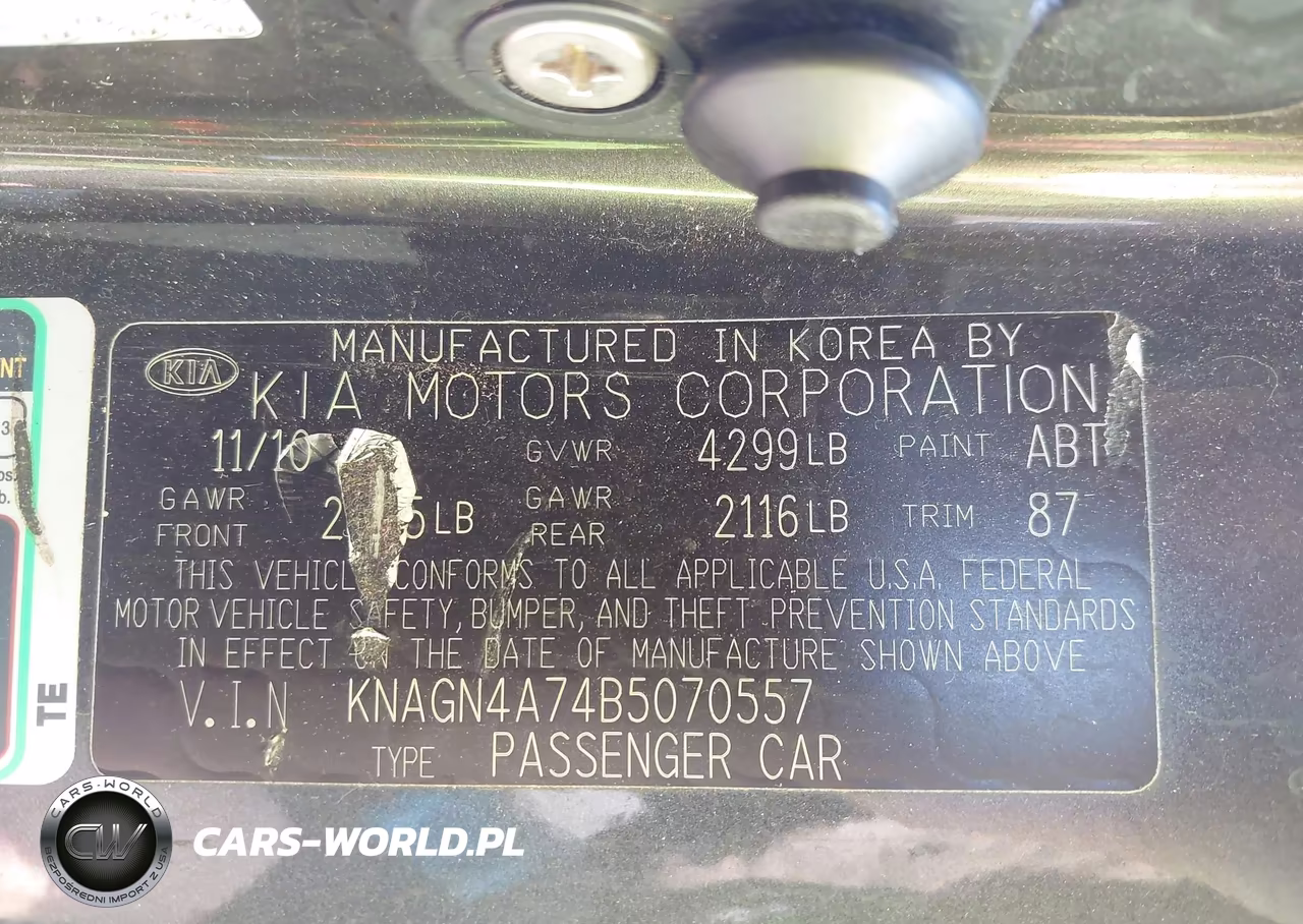 2011 Kia Optima Ex VIN:KNAGN4A74B5070557 - 9