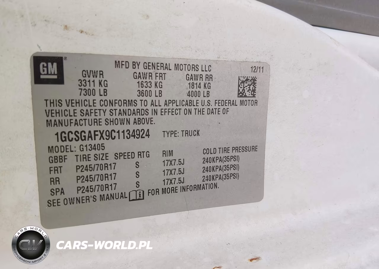 2012 Chevrolet Express 1500 Work Van VIN:1GCSGAFX9C1134924 - 9