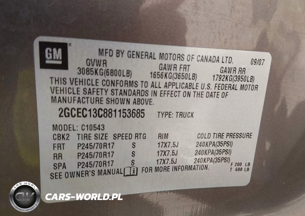 2008 Chevrolet Silverado 1500 Lt1 VIN:2GCEC13C881153685 - 9