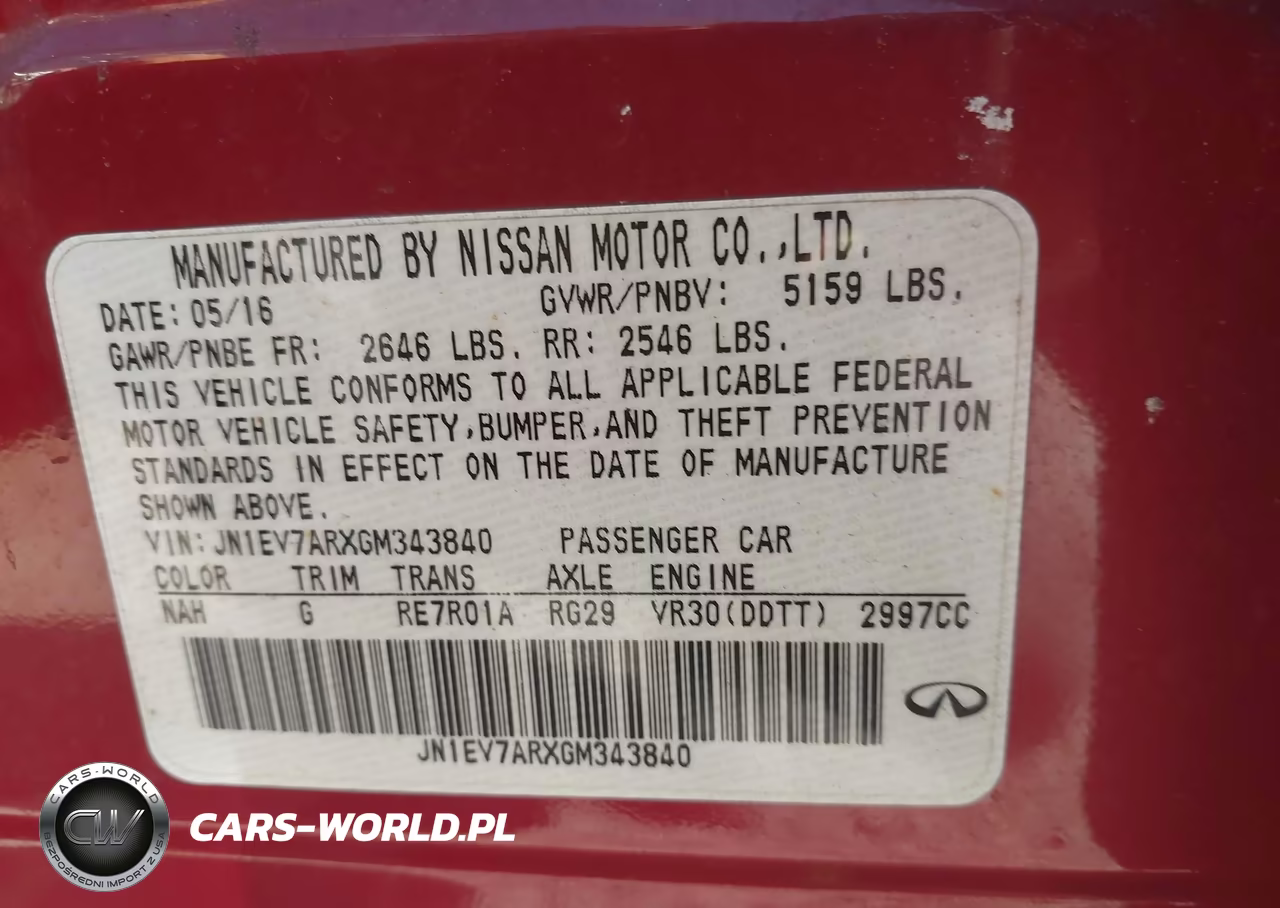 2016 Infiniti Q50 3.0T Sport VIN:JN1EV7ARXGM343840 - 9