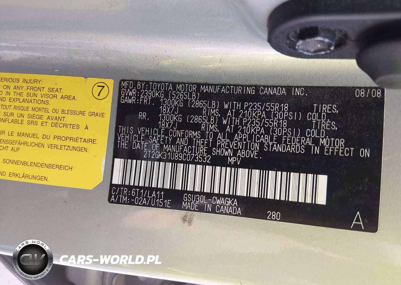 2009 Lexus Rx 350 VIN:2T2GK31U89C073532 - 9