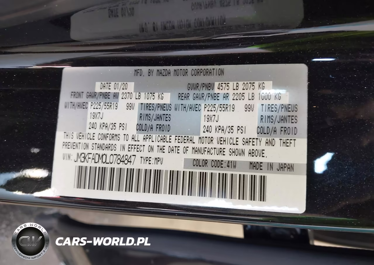 2020 Mazda Cx-5 Grand Touring VIN:JM3KFADM0L0784847 - 9