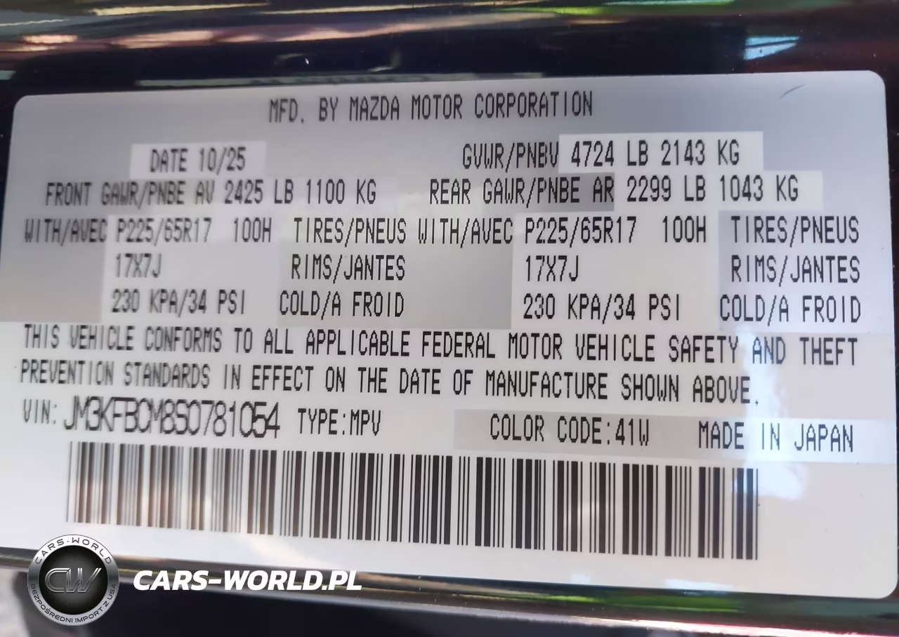 2025 Mazda Cx-5 2.5 S Preferred VIN:JM3KFBCM8S0781054 - 9