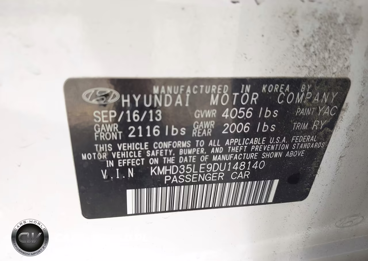 2013 Hyundai Elantra Gt Base W-Blue VIN:KMHD35LE9DU148140 - 9