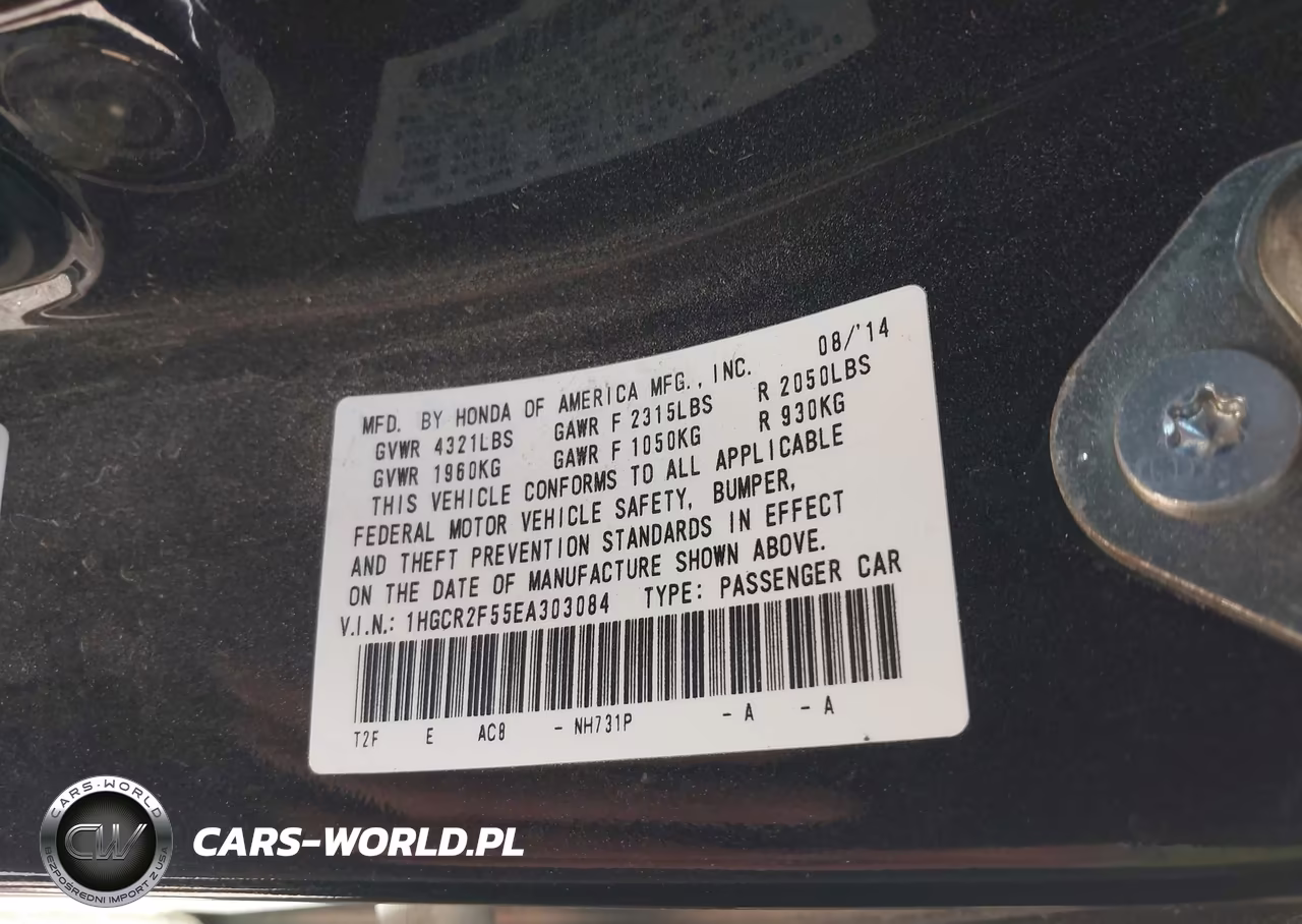 2014 Honda Accord Sport VIN:1HGCR2F55EA303084 - 9