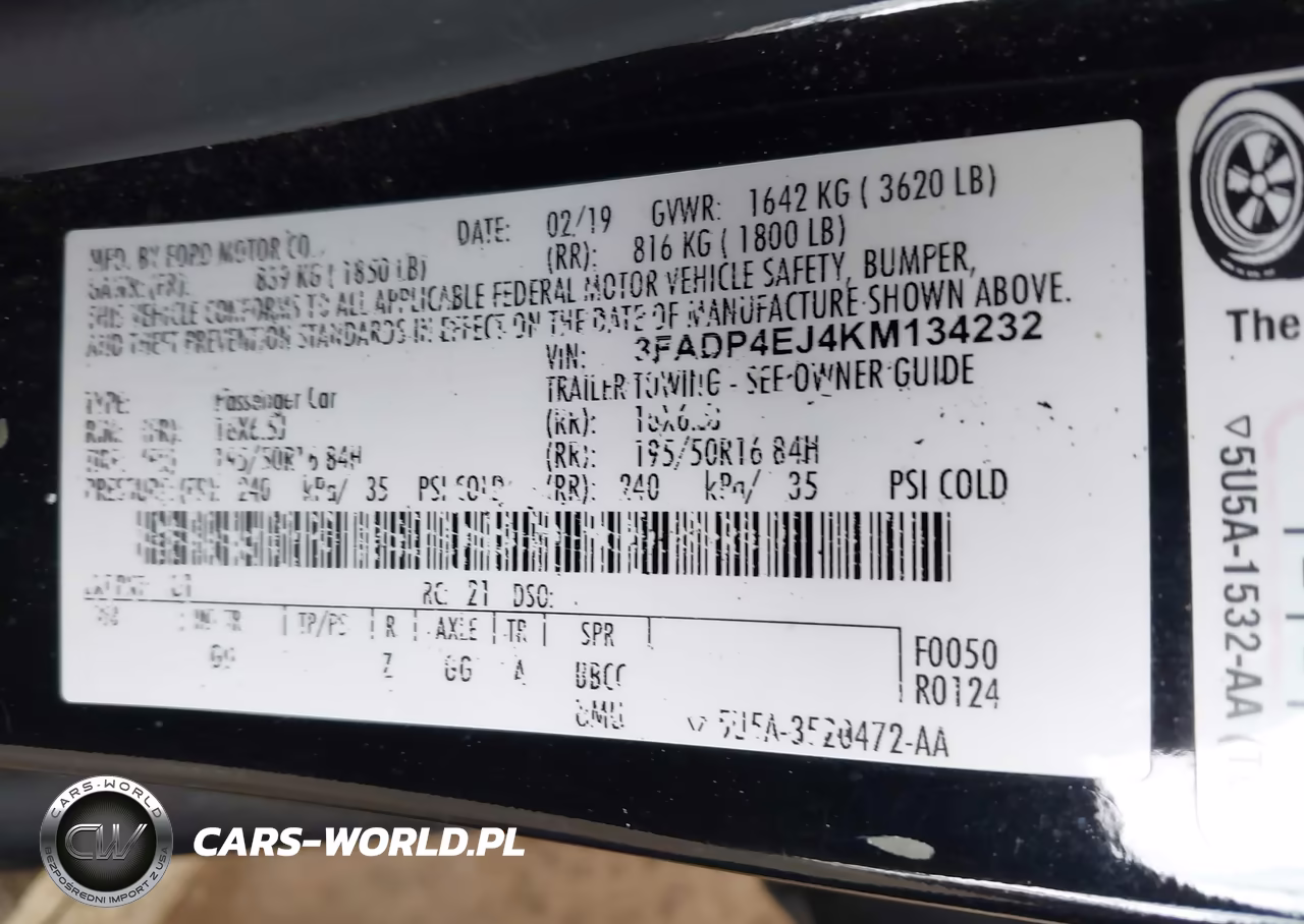 2019 Ford Fiesta Se VIN:3FADP4EJ4KM134232 - 9