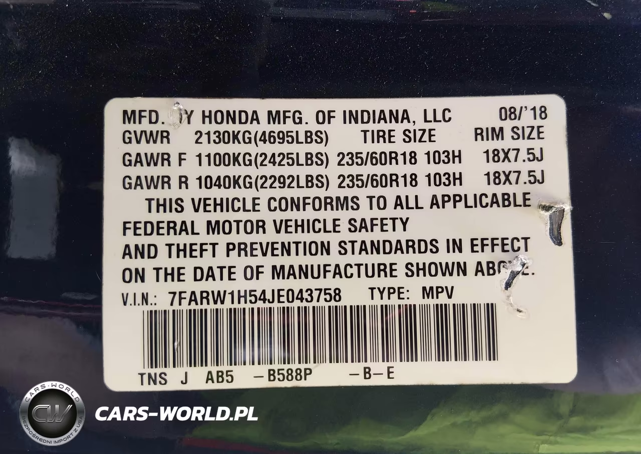 2018 Honda Cr-V Ex VIN:7FARW1H54JE043758 - 9