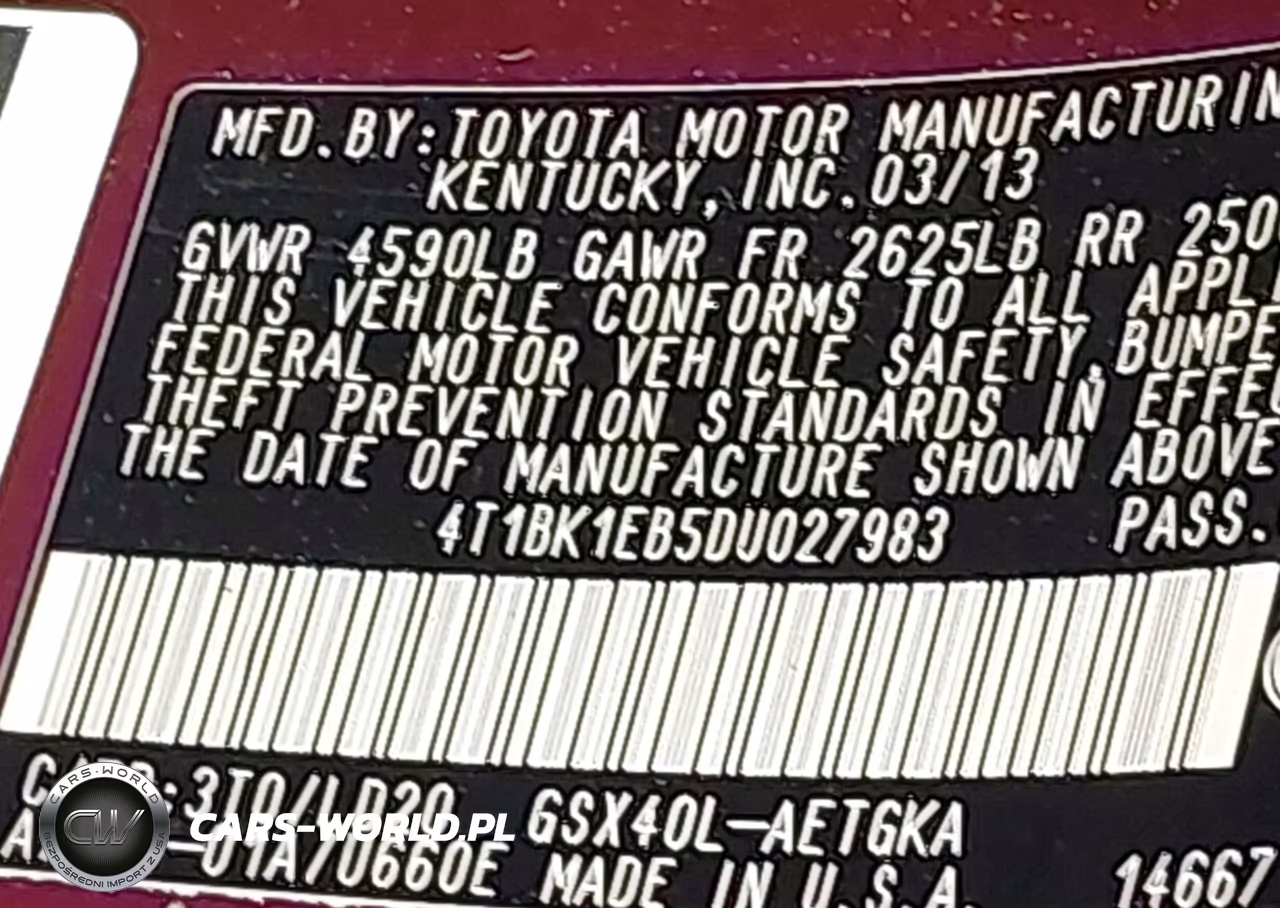 2013 Toyota Avalon Xle VIN:4T1BK1EB5DU027983 - 9