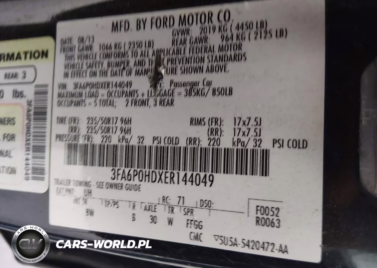 2014 Ford Fusion Se VIN:3FA6P0HDXER144049 - 9