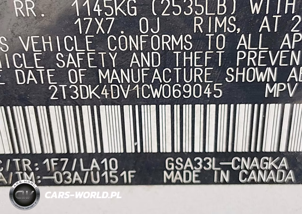 2012 Toyota Rav4 Limited V6 VIN:2T3DK4DV1CW069045 - 9