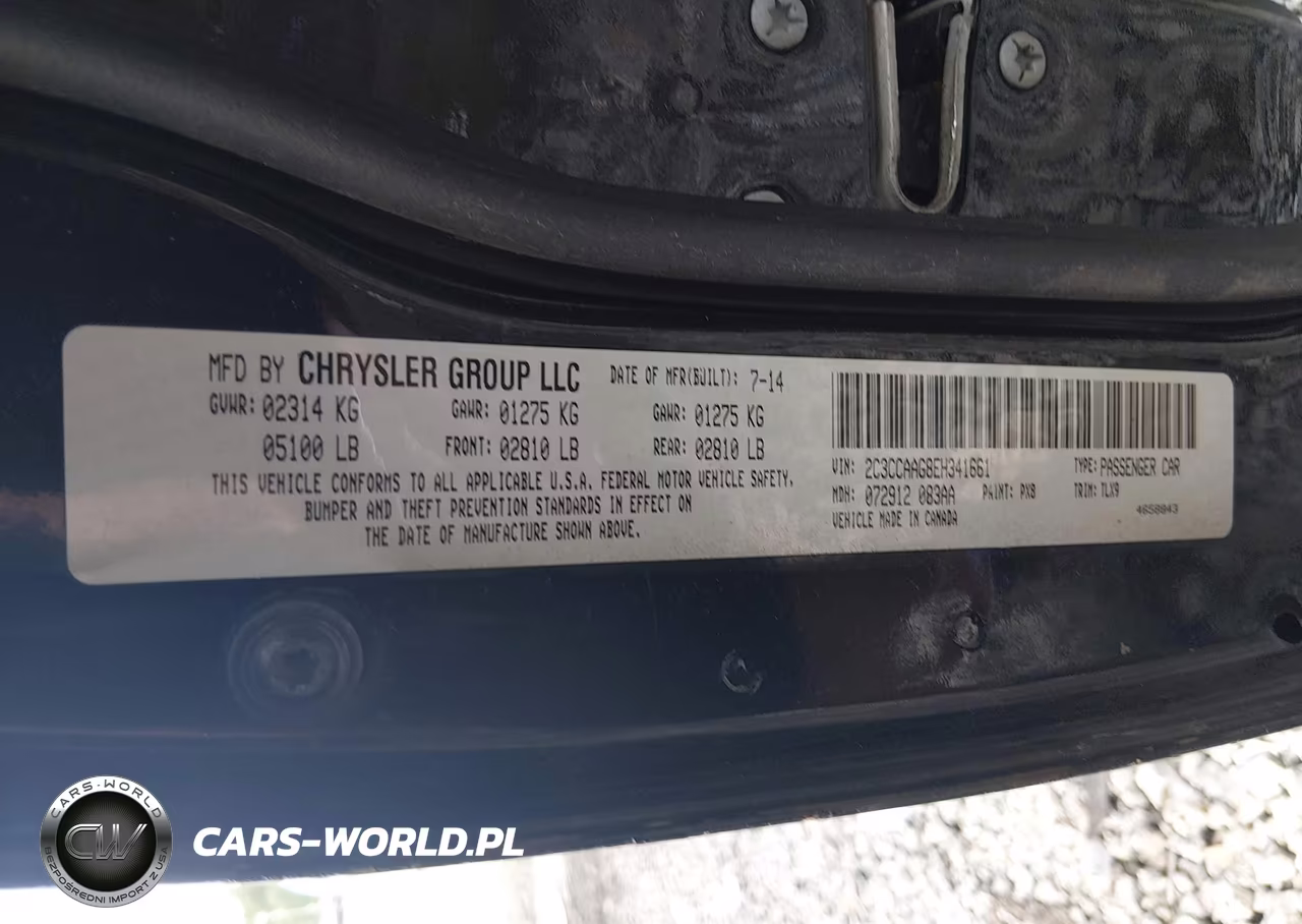 2014 Chrysler 300 VIN:2C3CCAAG8EH341661 - 9