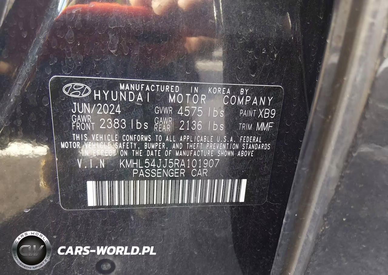 2024 Hyundai Sonata Hybrid Limited VIN:KMHL54JJ5RA101907 - 9