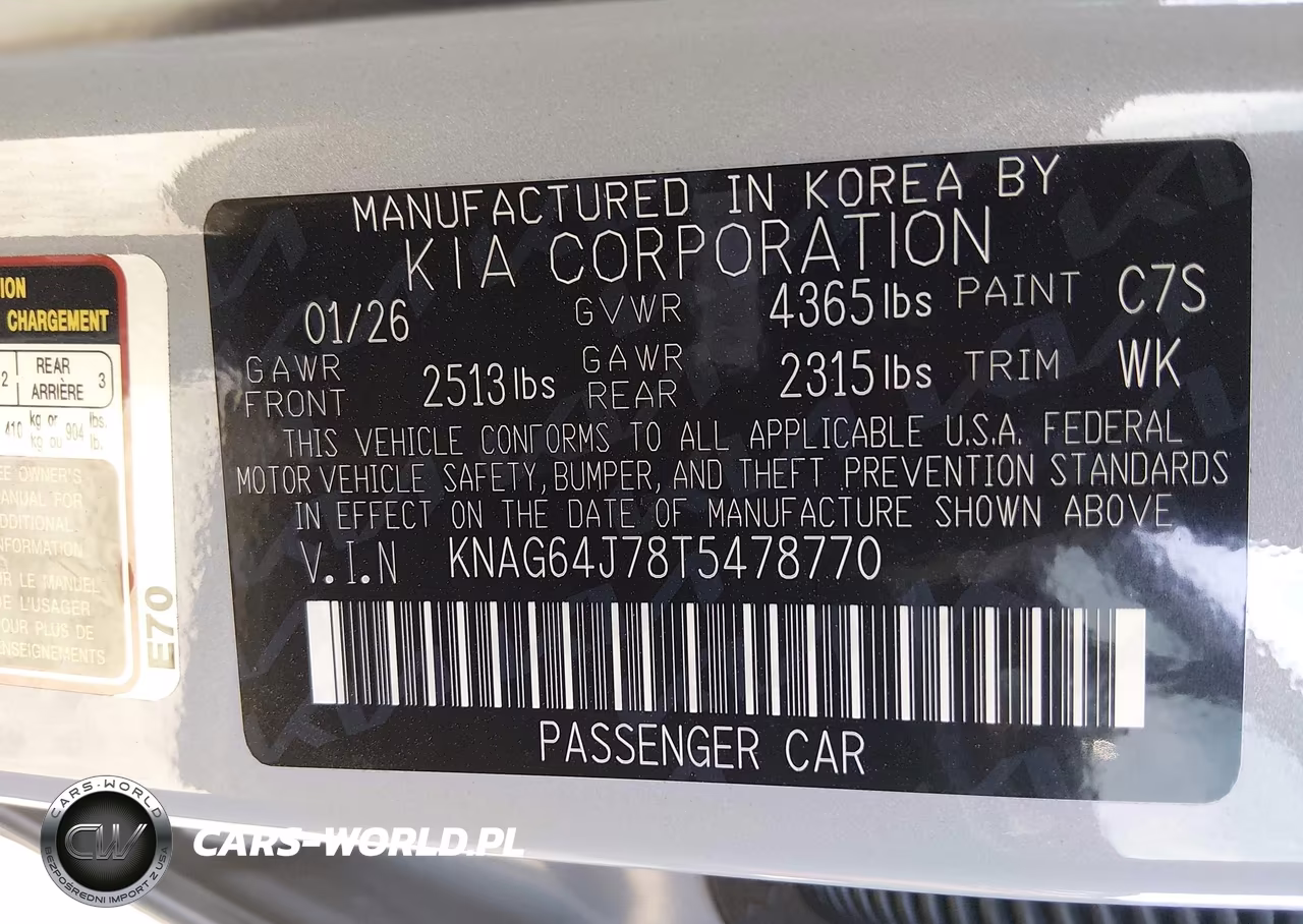 2026 Kia K5 Gt-Line Fwd VIN:KNAG64J78T5478770 - 9