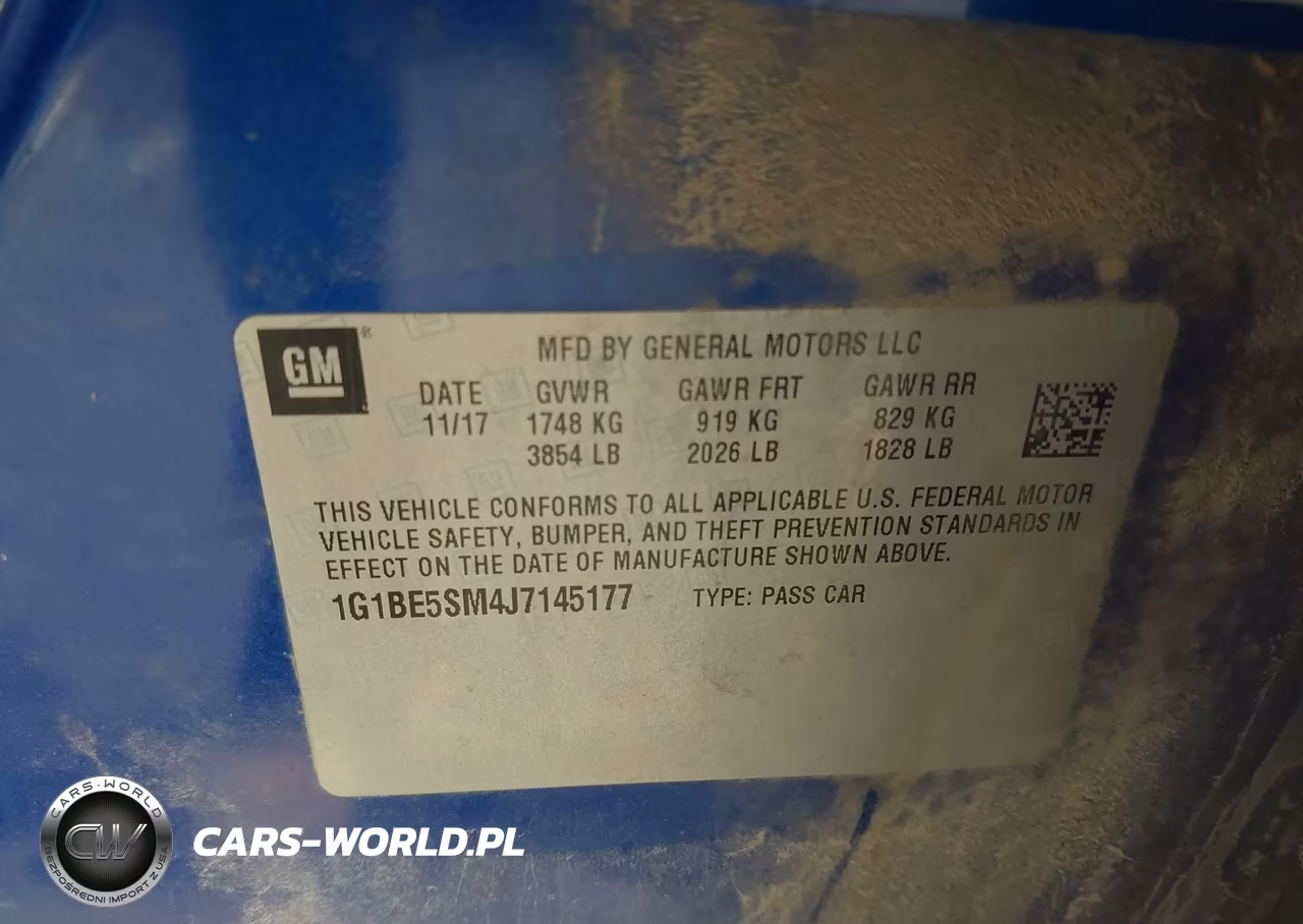2018 Chevrolet Cruze Lt Auto VIN:1G1BE5SM4J7145177 - 9