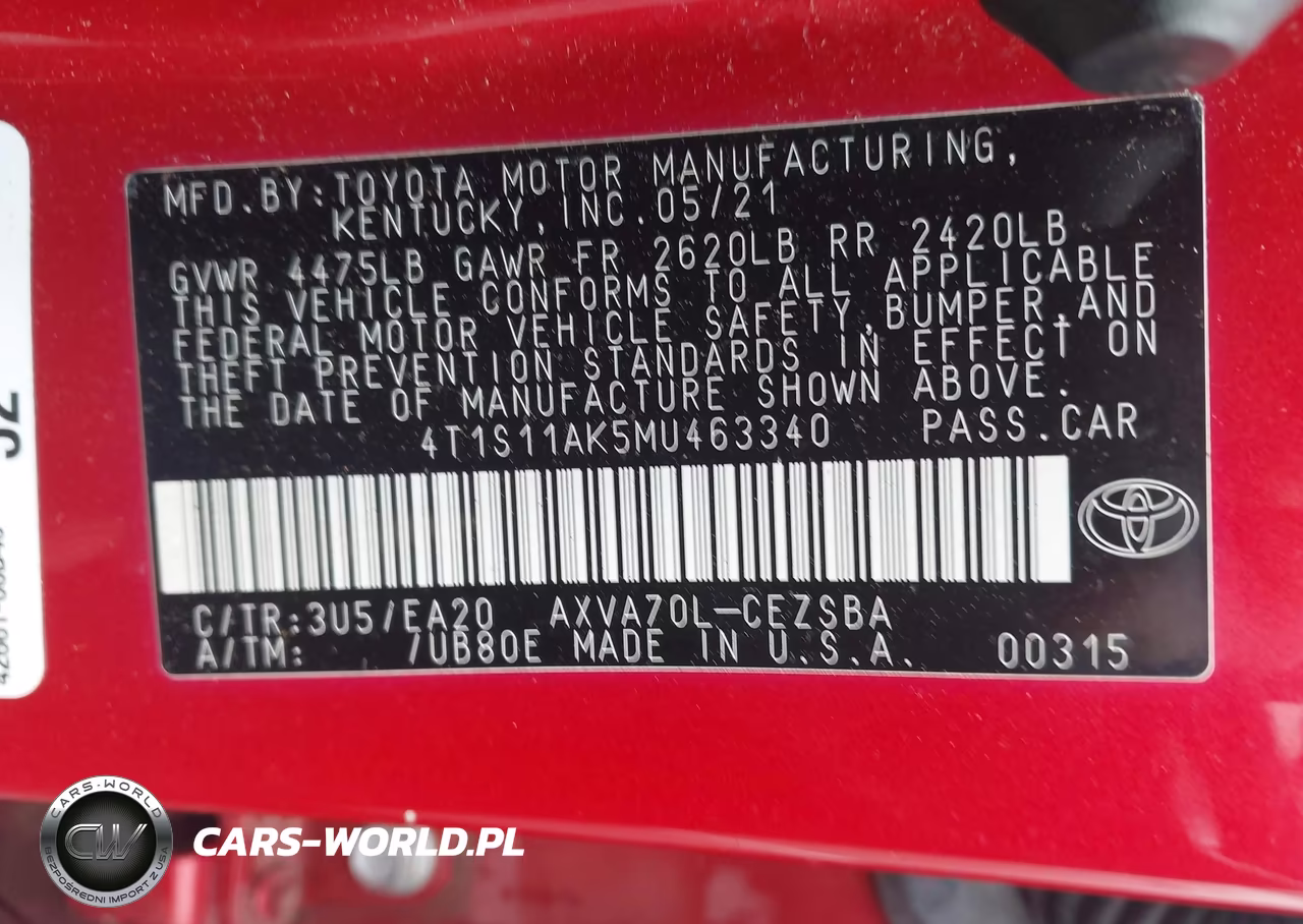 2021 Toyota Camry Se VIN:4T1S11AK5MU463340 - 9