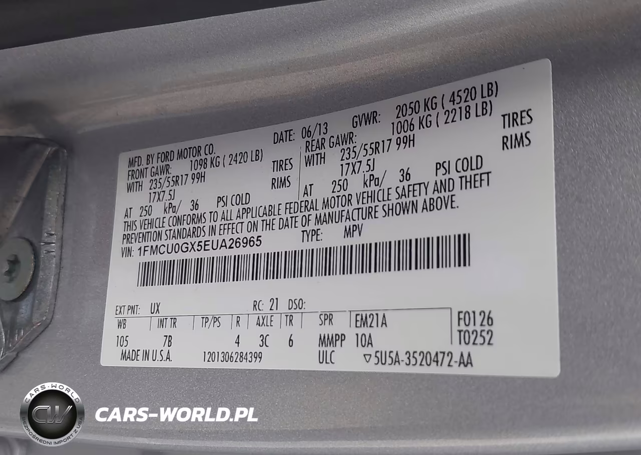 2014 Ford Escape Se VIN:1FMCU0GX5EUA26965 - 9