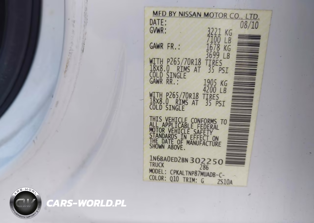 2011 Nissan Titan Sv VIN:1N6BA0ED2BN302250 - 9