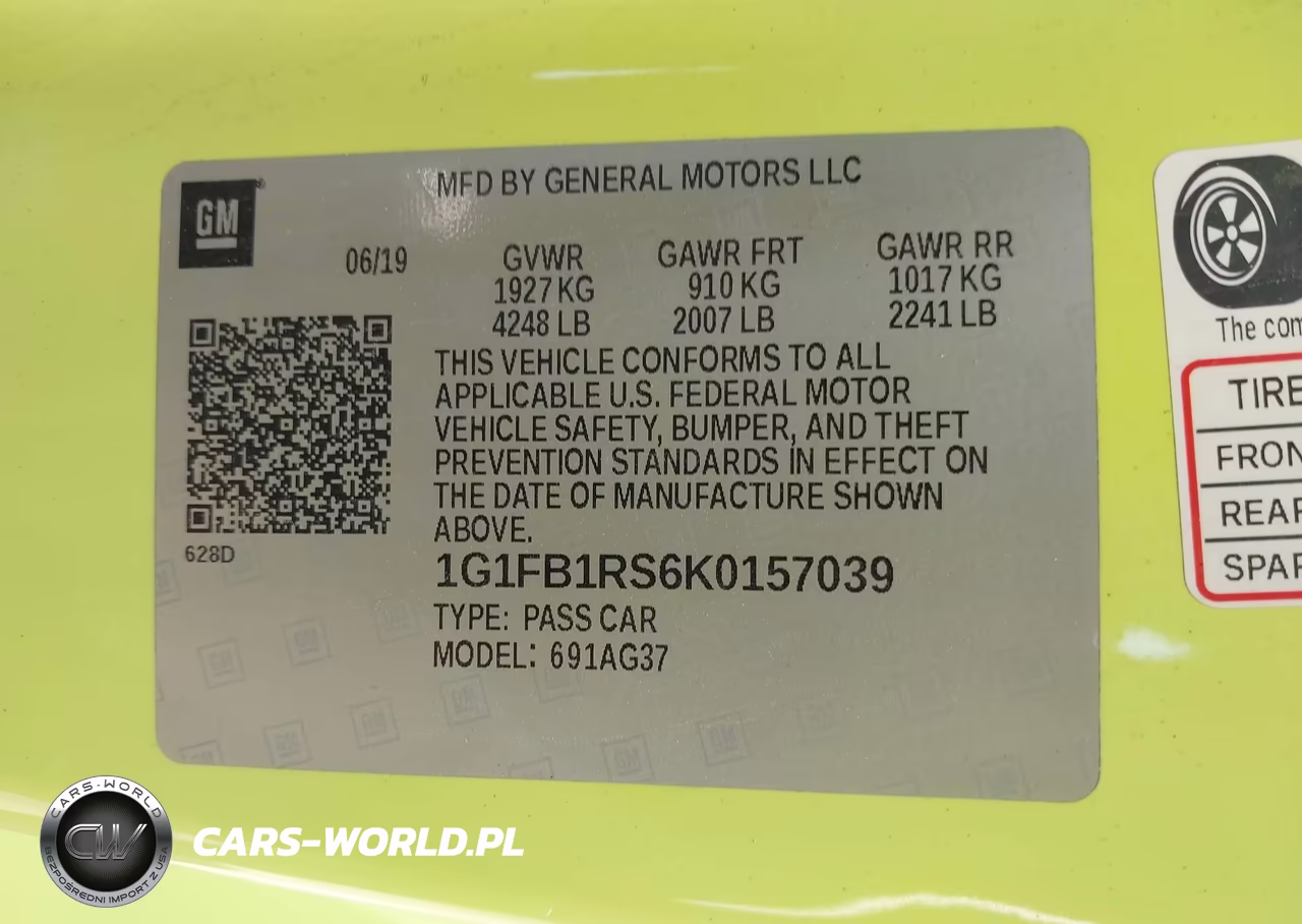 2019 Chevrolet Camaro 1Lt VIN:1G1FB1RS6K0157039 - 9
