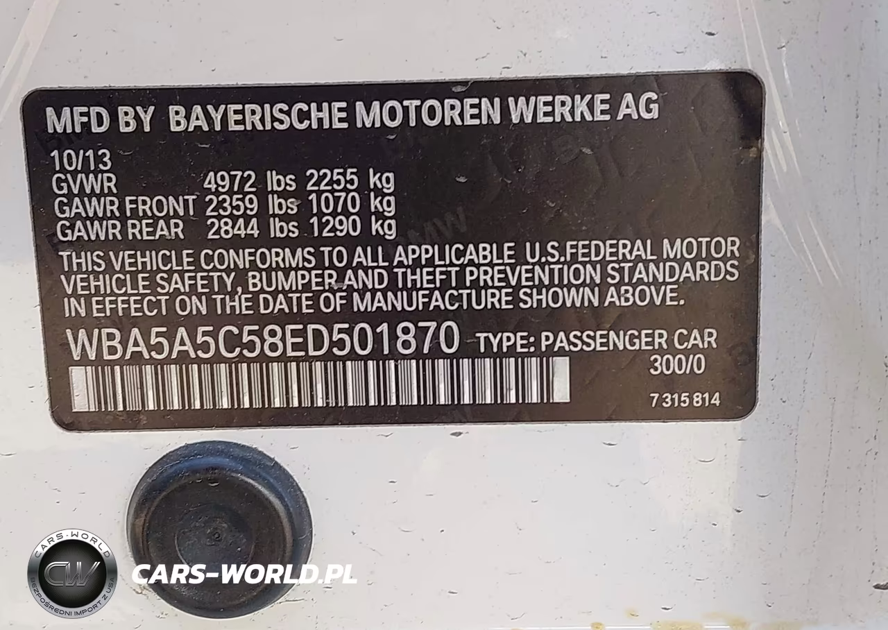 2014 BMW 528I VIN:WBA5A5C58ED501870 - 9