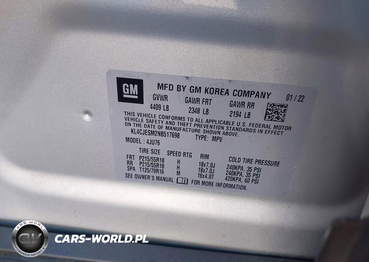 2022 Buick Encore Awd Preferred VIN:KL4CJESM2NB517698 - 9