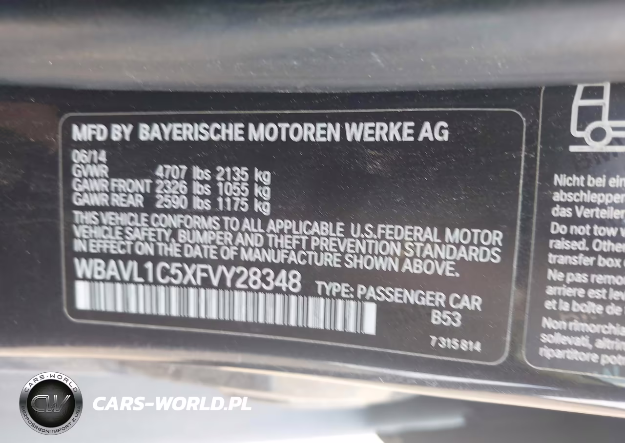 2015 BMW X1 xDrive28I VIN:WBAVL1C5XFVY28348 - 9