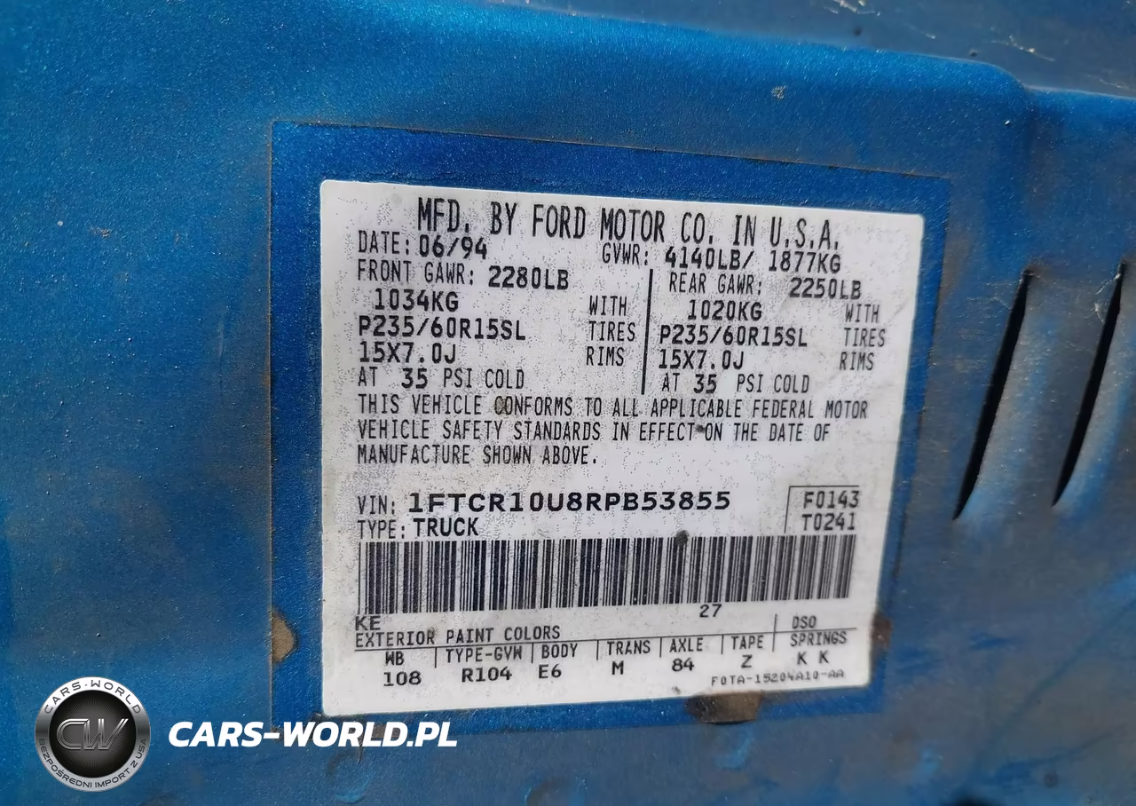 1994 Ford Ranger VIN:1FTCR10U8RPB53855 - 9