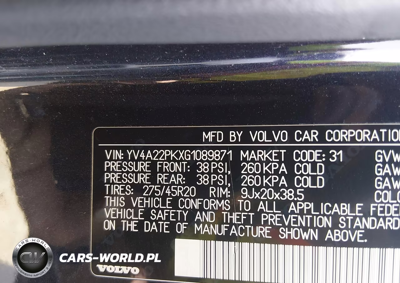 2016 Volvo Xc90 T6 Momentum VIN:YV4A22PKXG1089871 - 9