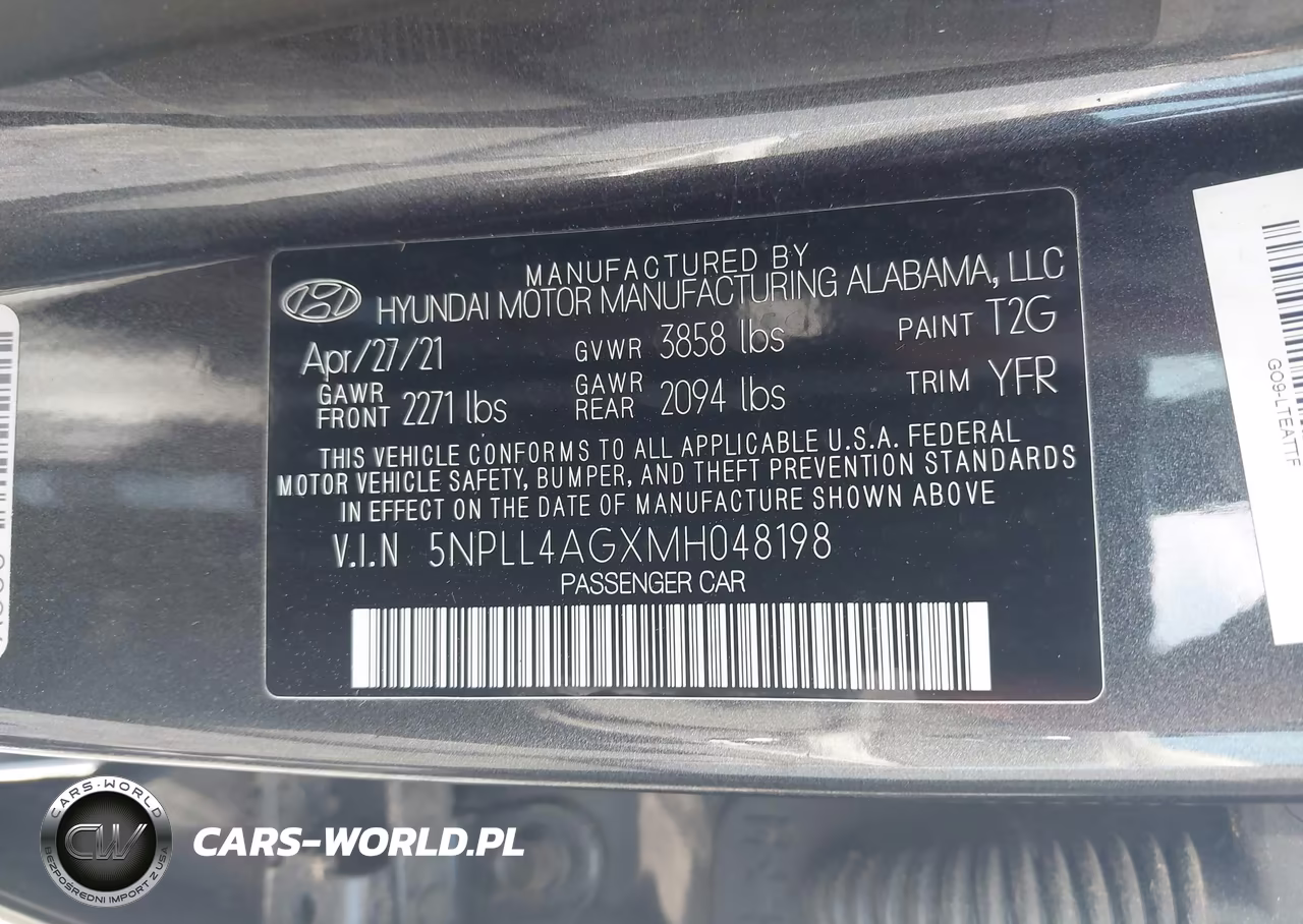 2021 Hyundai Elantra Se VIN:5NPLL4AGXMH048198 - 9