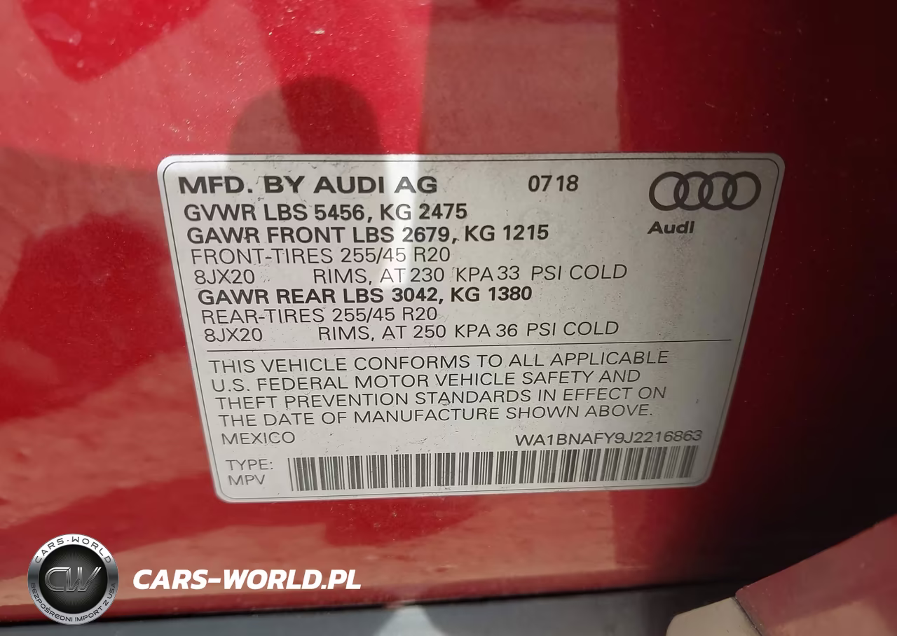 2018 Audi Q5 2.0T Premium-2.0T Tech Premium VIN:WA1BNAFY9J2216863 - 9
