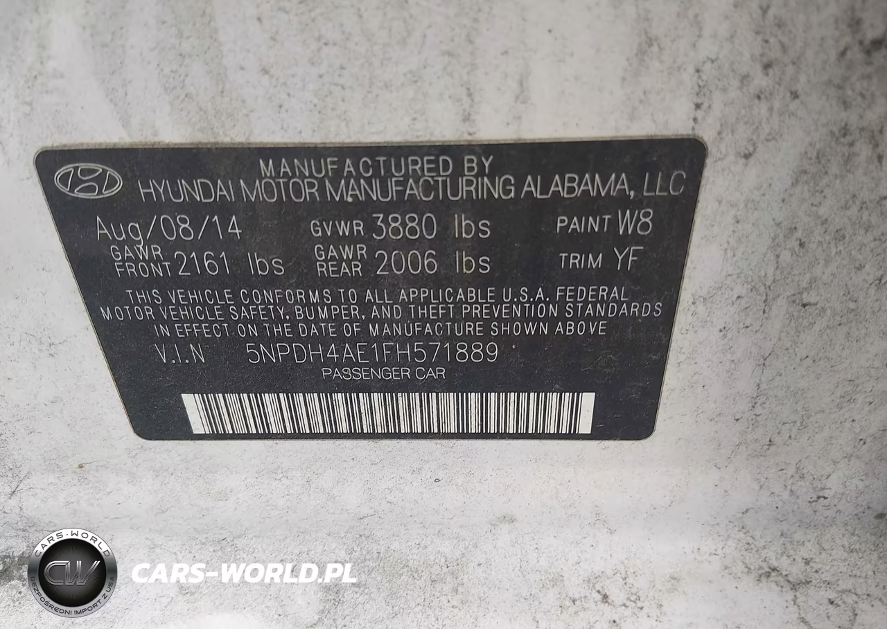 2015 Hyundai Elantra Se VIN:5NPDH4AE1FH571889 - 9