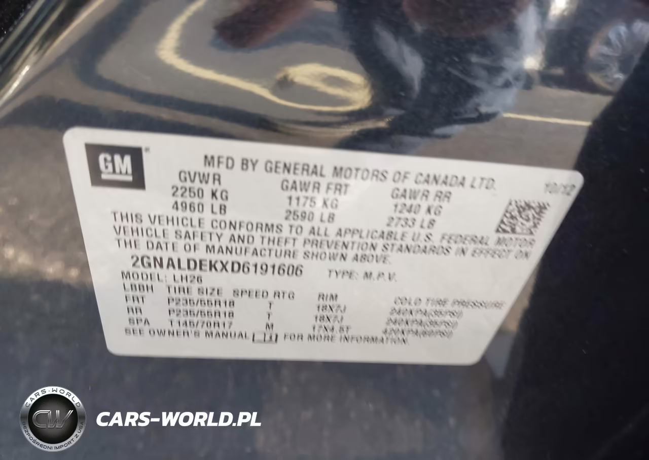 2013 Chevrolet Equinox 1Lt VIN:2GNALDEKXD6191606 - 9