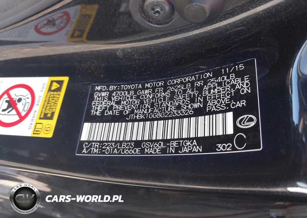 2016 Lexus Es 350 VIN:JTHBK1GG8G2233326 - 9
