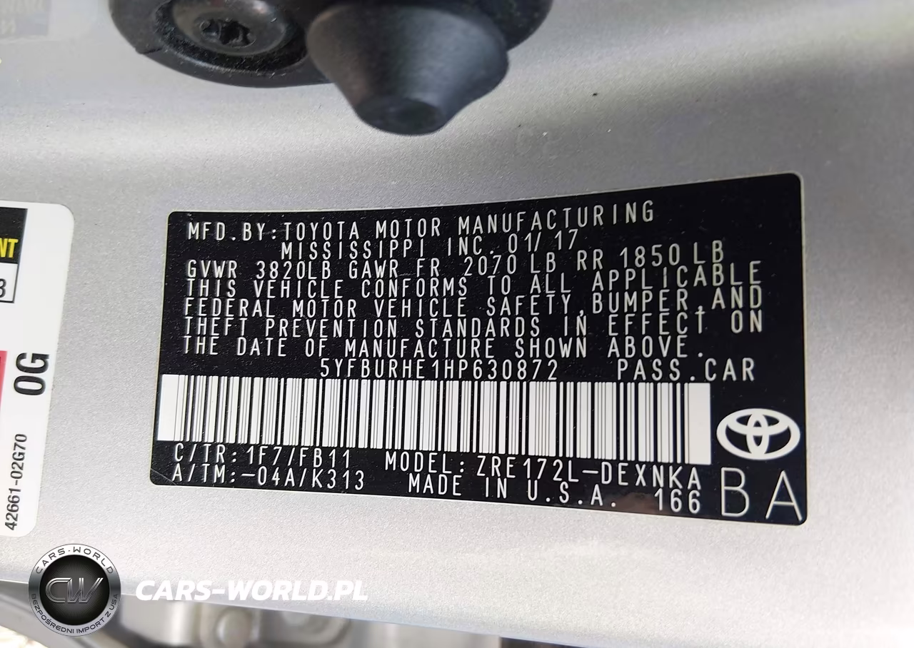 2017 Toyota Corolla Le VIN:5YFBURHE1HP630872 - 9