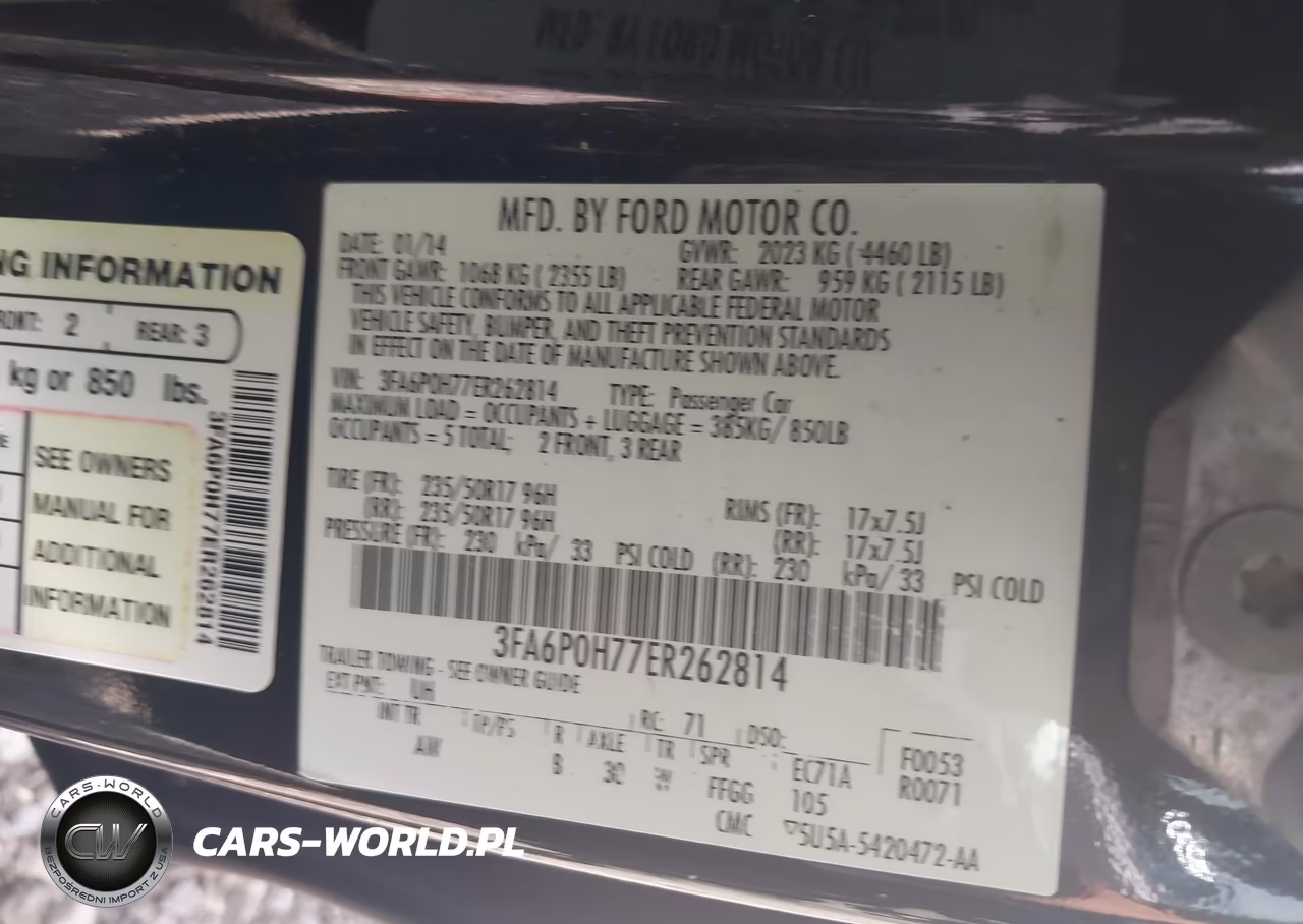 2014 Ford Fusion Se VIN:3FA6P0H77ER262814 - 9