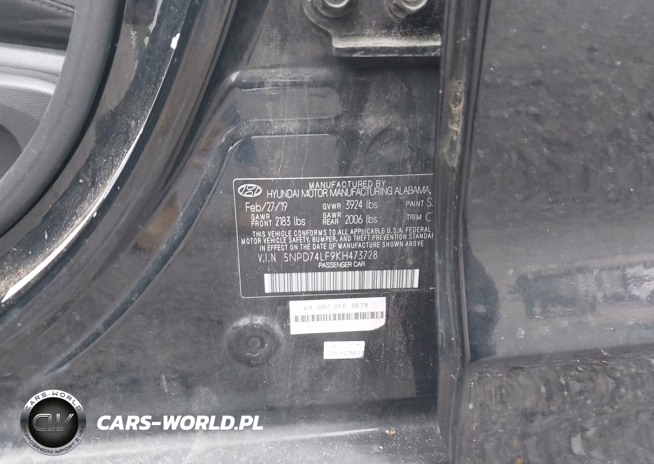 2019 Hyundai Elantra Se VIN:5NPD74LF9KH473728 - 9