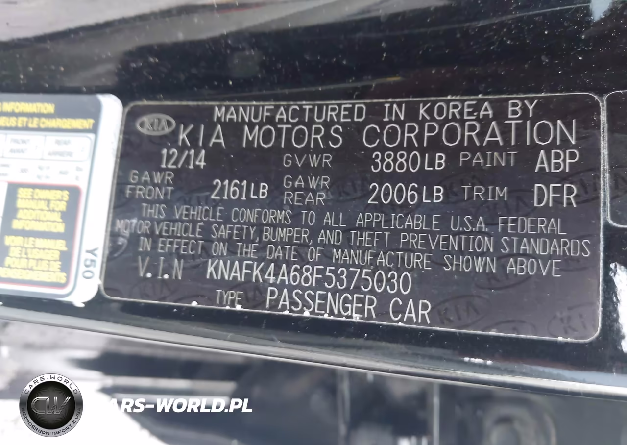 2015 Kia Forte Lx VIN:KNAFK4A68F5375030 - 9