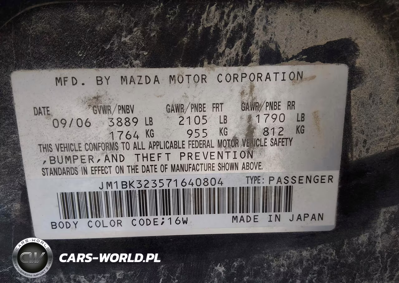 MAZDA MAZDA3 VIN:JM1BK323571640804 - 9