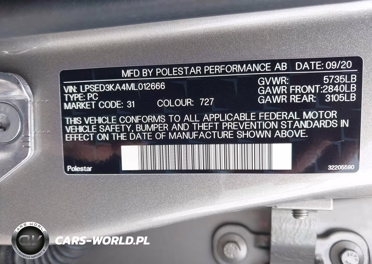 2021 Polestar 2 Launch Edition VIN:LPSED3KA4ML012666 - 9