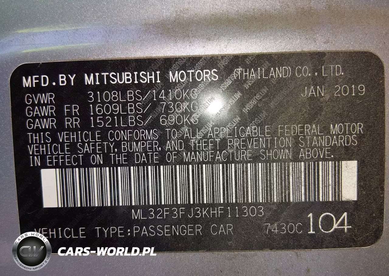 2019 Mitsubishi Mirage G4 Es VIN:ML32F3FJ3KHF11303 - 9