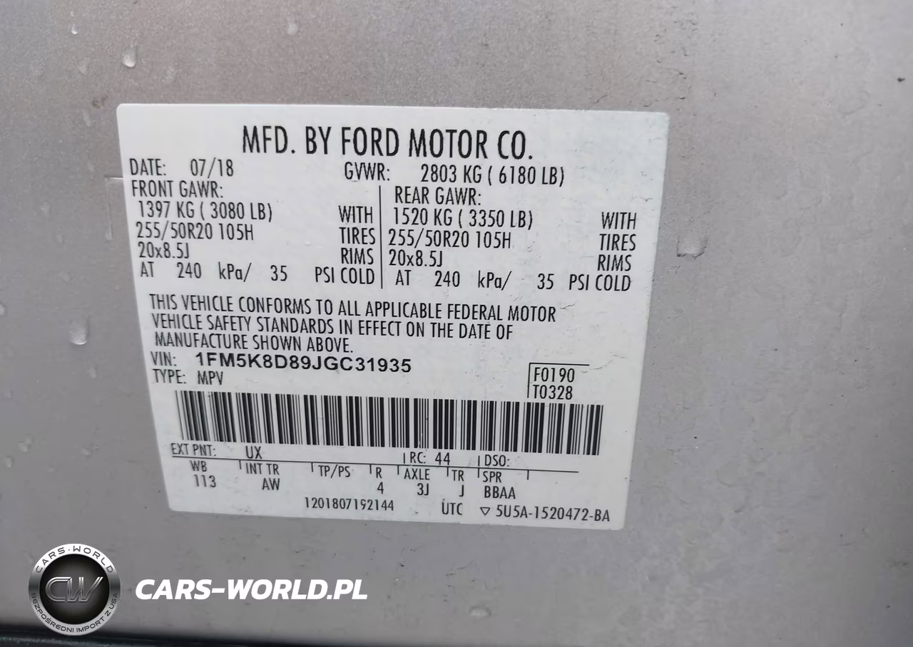 2018 Ford Explorer Xlt VIN:1FM5K8D89JGC31935 - 9